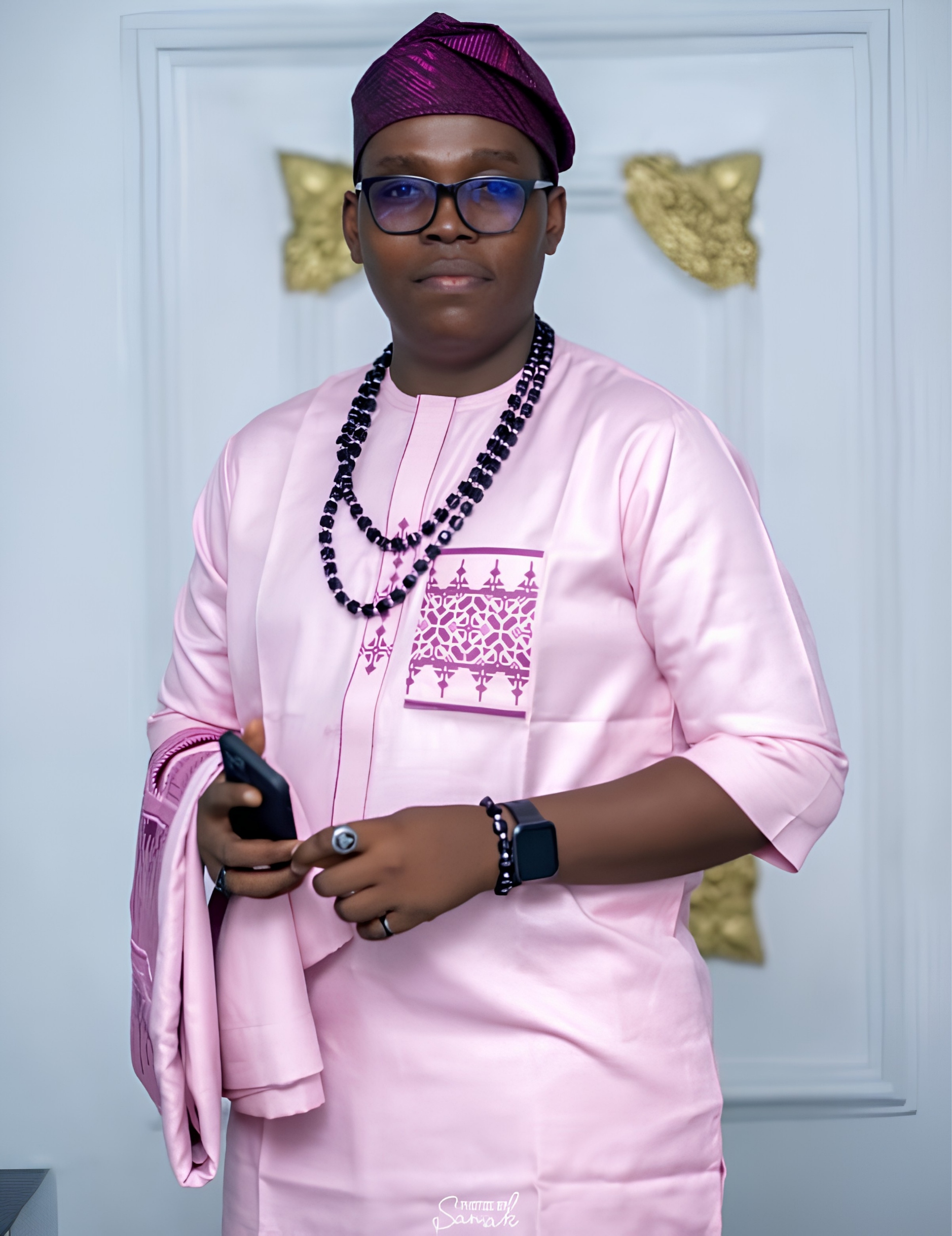 Uncle Jay in traditional attire